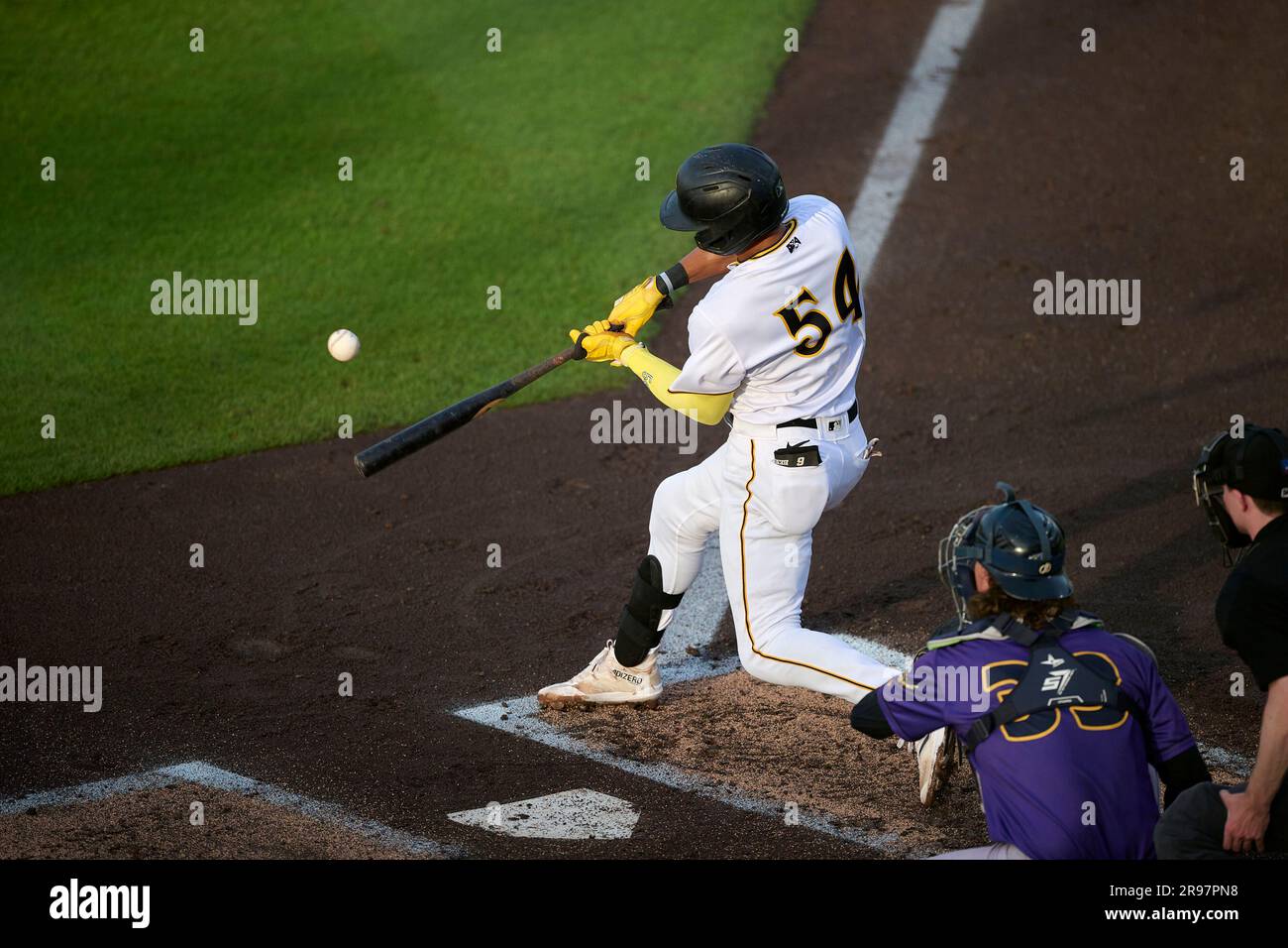 Bradenton Marauders Jesus Castillo (54) at bat during an MiLB Florida