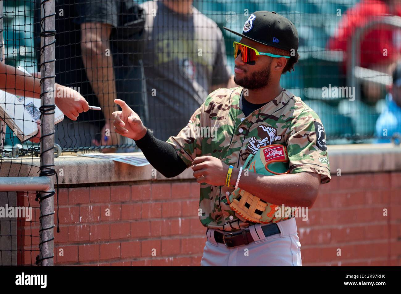 Biloxi Shuckers outfielder Jackson Chourio (11) during an MiLB Southern  League baseball game against the Chattanooga