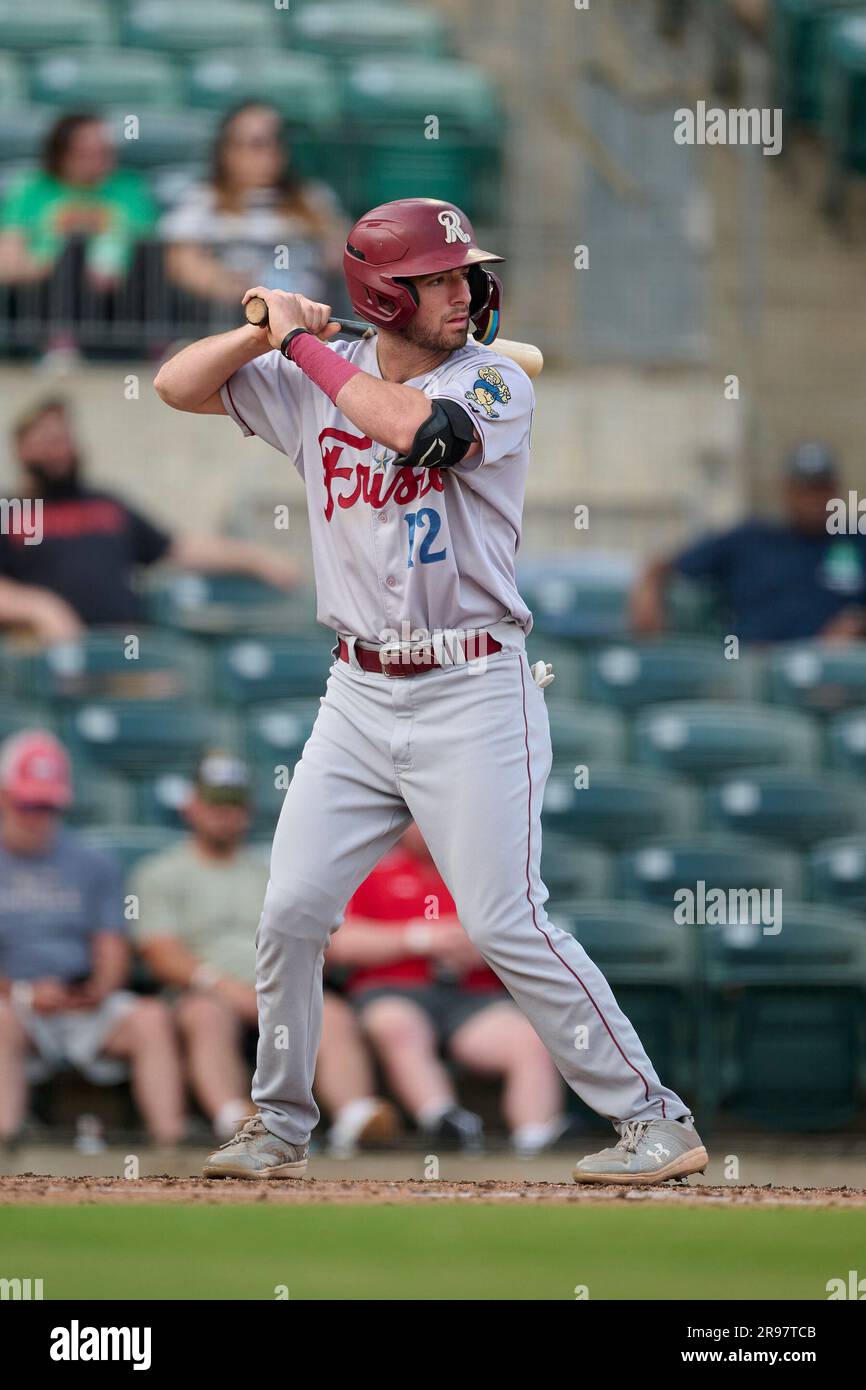 Frisco RoughRiders Thomas Saggese (12) at bat during an MiLB Texas ...