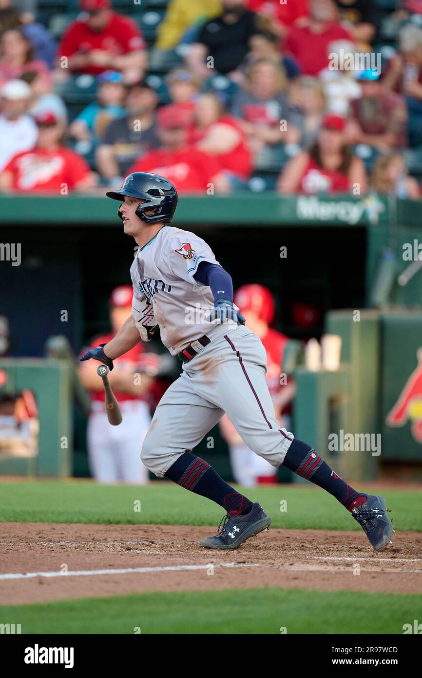 Wichita Wind Surge Brooks Lee (22) at bat during an MiLB Texas League  baseball game against the Springfield Cardinals on May 27, 2023 at Hammons  Field in Springfield, Missouri. (Mike Janes/Four Seam