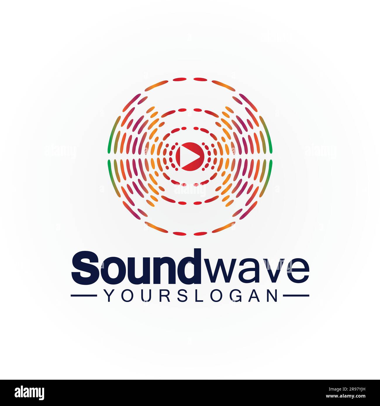 Sound wave logo and symbol vector Stock Vector