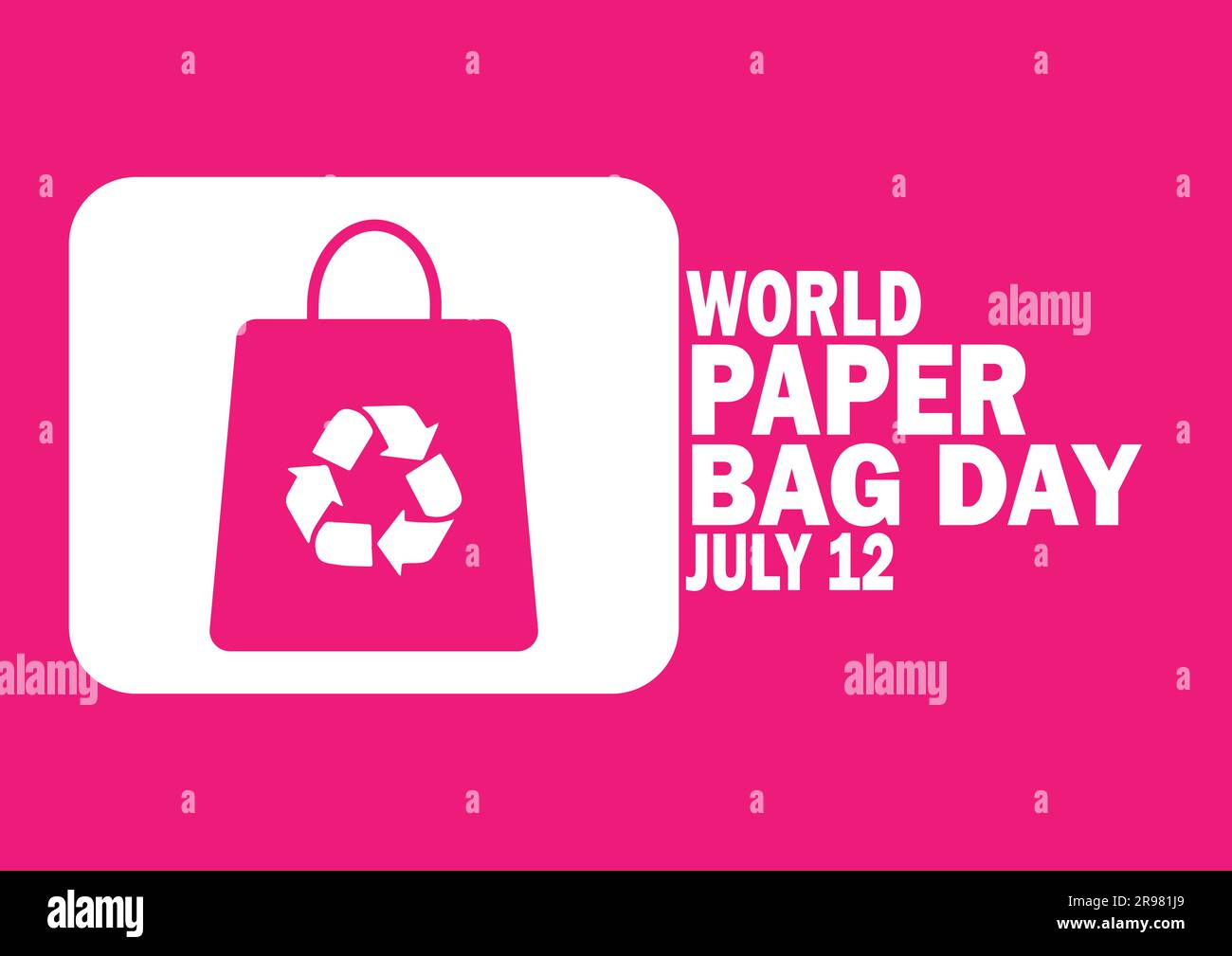 World Paper Bag Day Vector illustration. July 12. Holiday concept