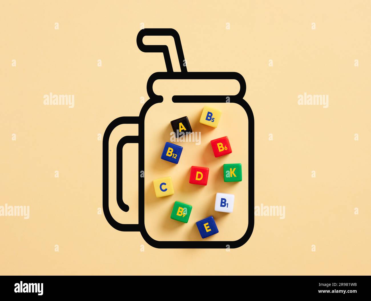 Vitamin drinks and vitamins in beverages. Health care and vitamin