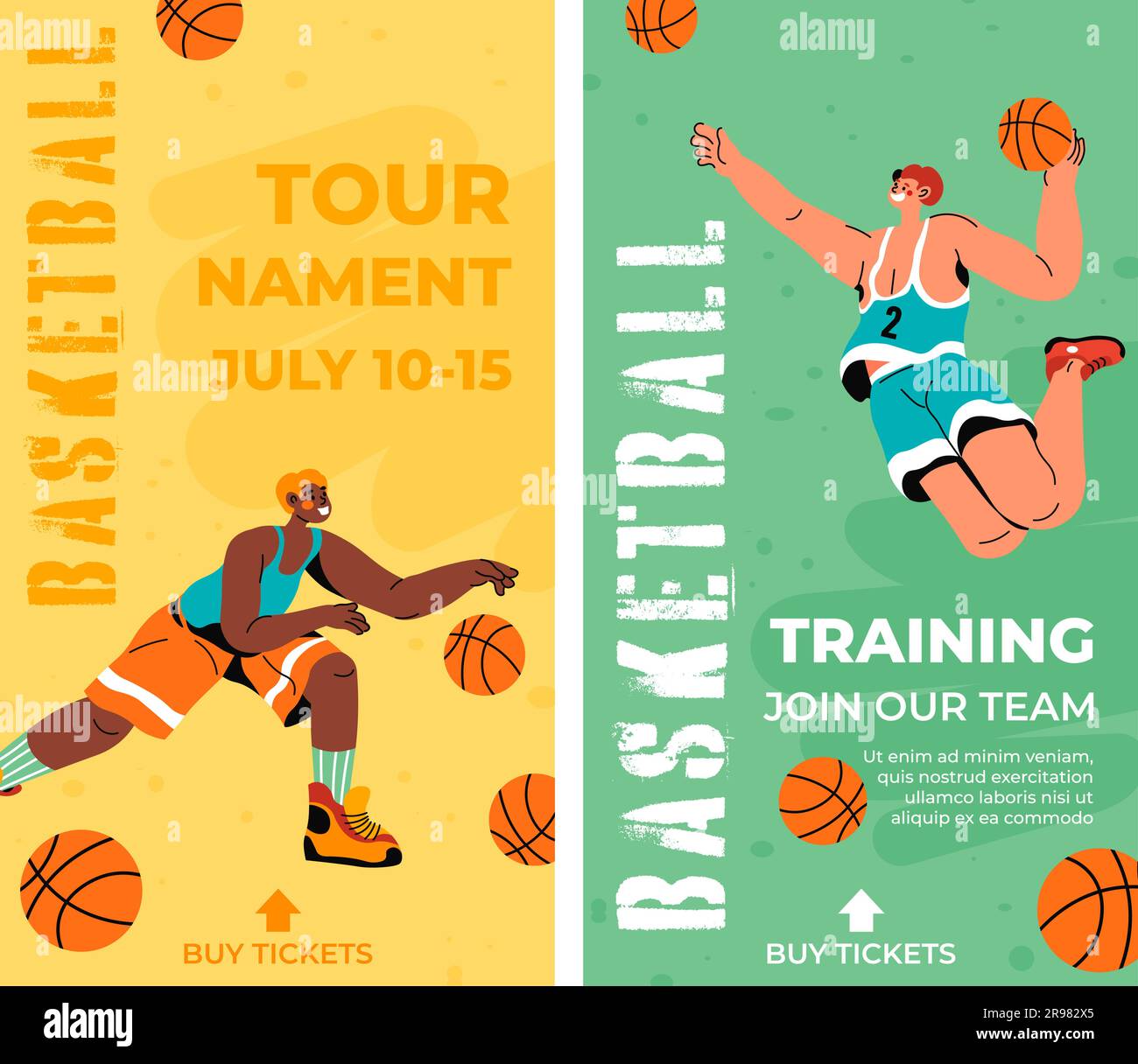 Basketball tournament, championship banner ads Stock Vector Image & Art