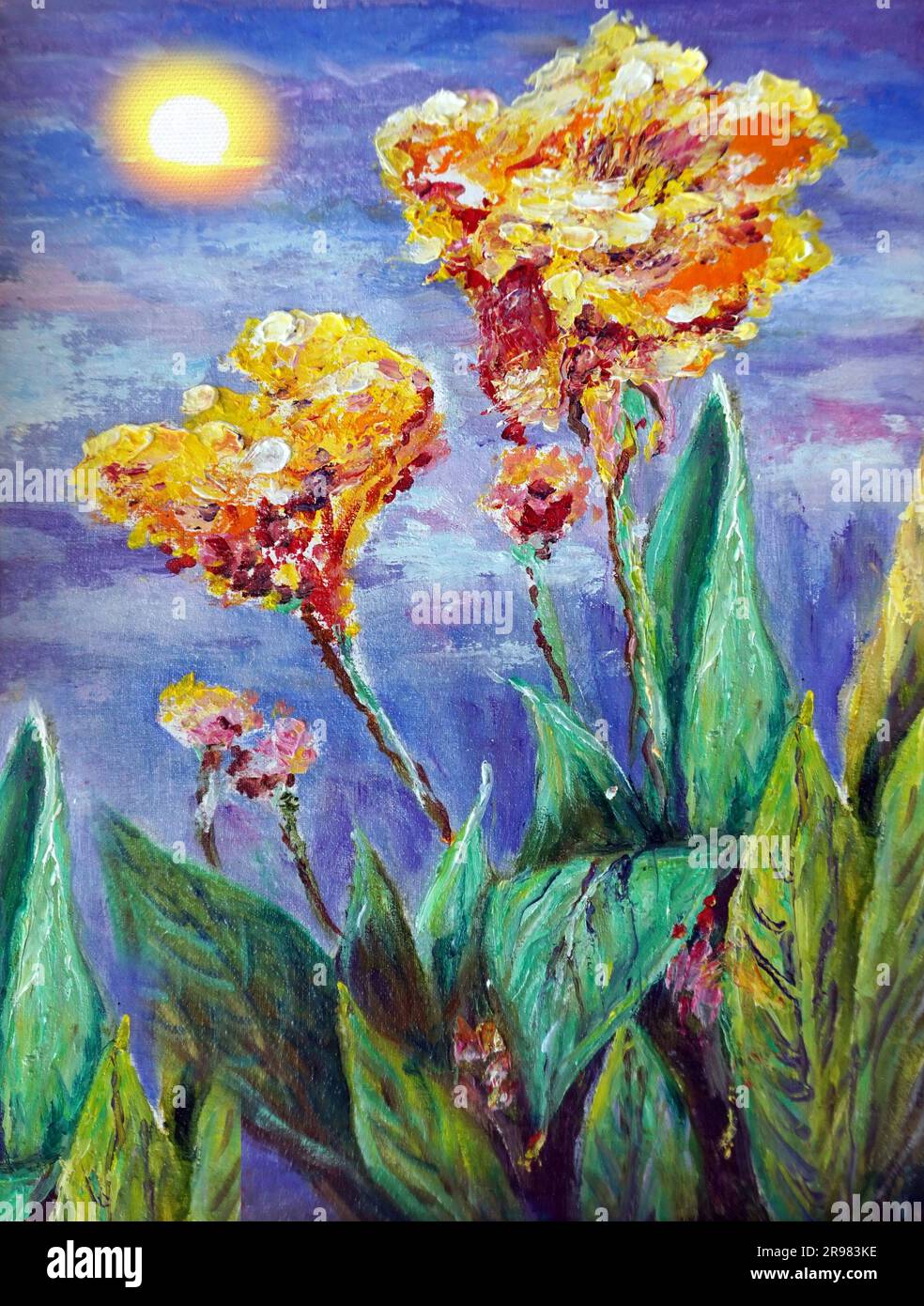 Garden flower painting hi-res stock photography and images - Alamy