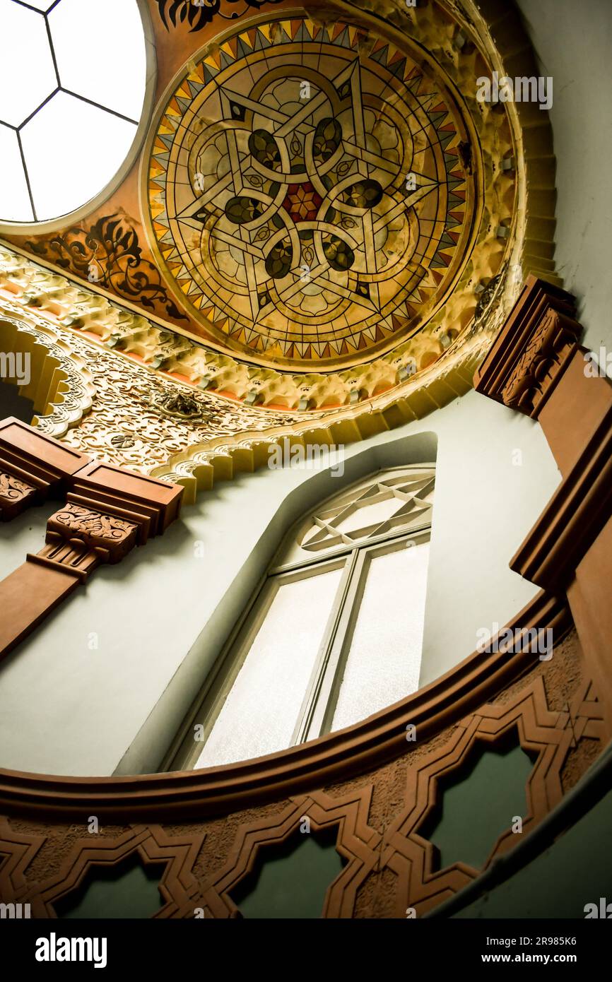 Tbilisi, 30th april, 2022 View up beautiful house interior in