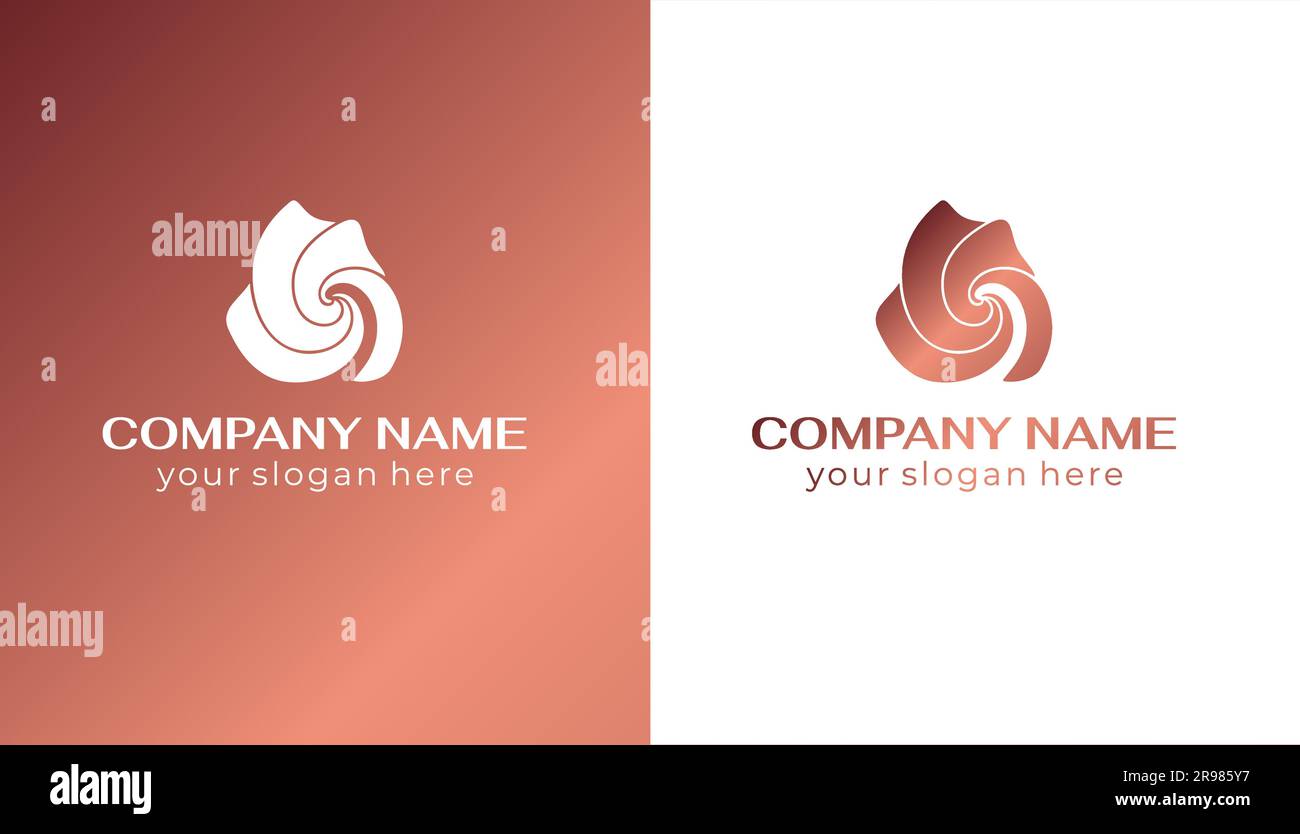 Round spiral logo. Swirling elegant waves of fabric. Template for creating  a unique luxury design, logo, fashion, studio, boutique, spa center. Vector  Stock Vector Image \u0026 Art - Alamy, image size:1300x834