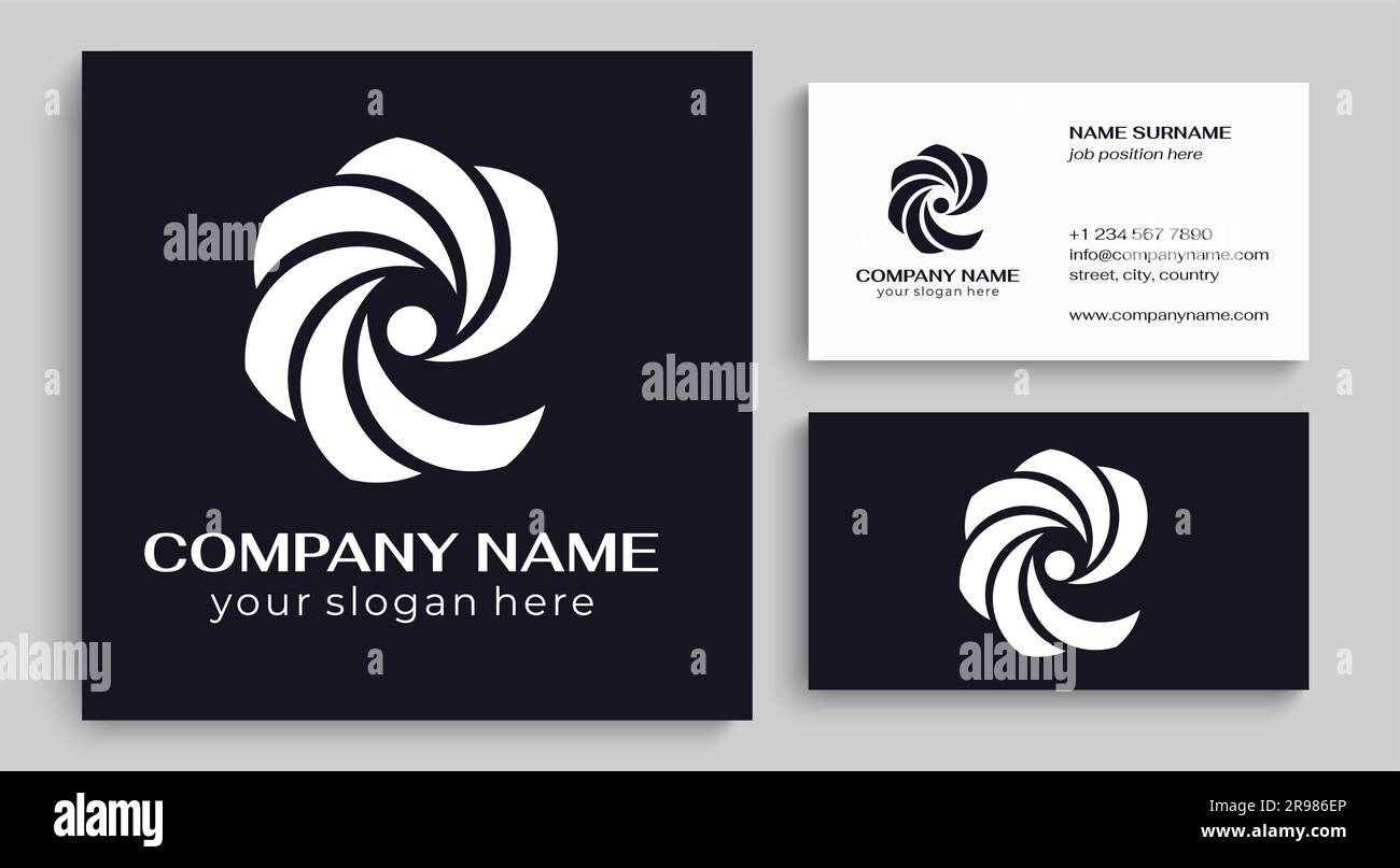 Round spiral logo. Swirling elegant waves of fabric. Template for creating  a unique luxury design, logo, fashion, studio, boutique, spa center. Vector  Stock Vector Image \u0026 Art - Alamy, image size:1300x807