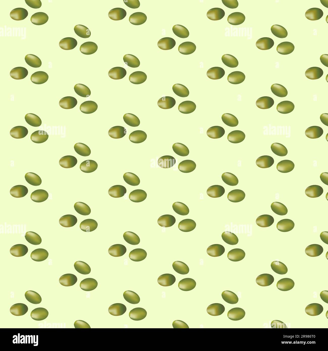 Seamless pattern with olive branch and green olives Stock Vector