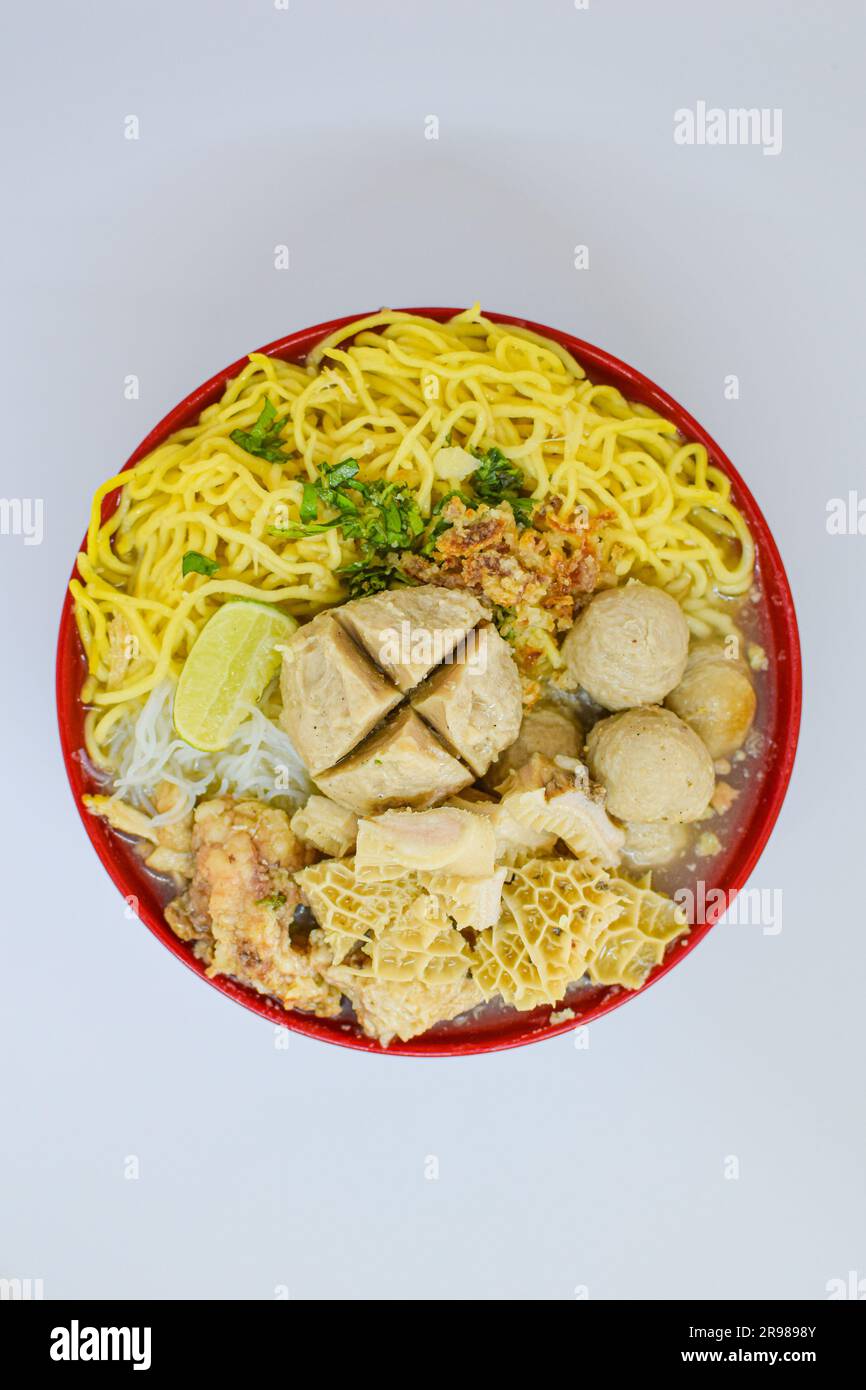 Indonesian Food: Photo products of various variants of Meatballs with