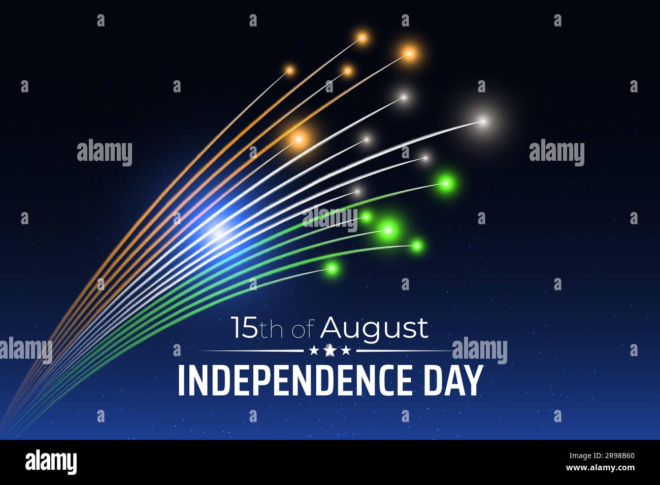 15th of august, india independence day Indian colorful fireworks flag