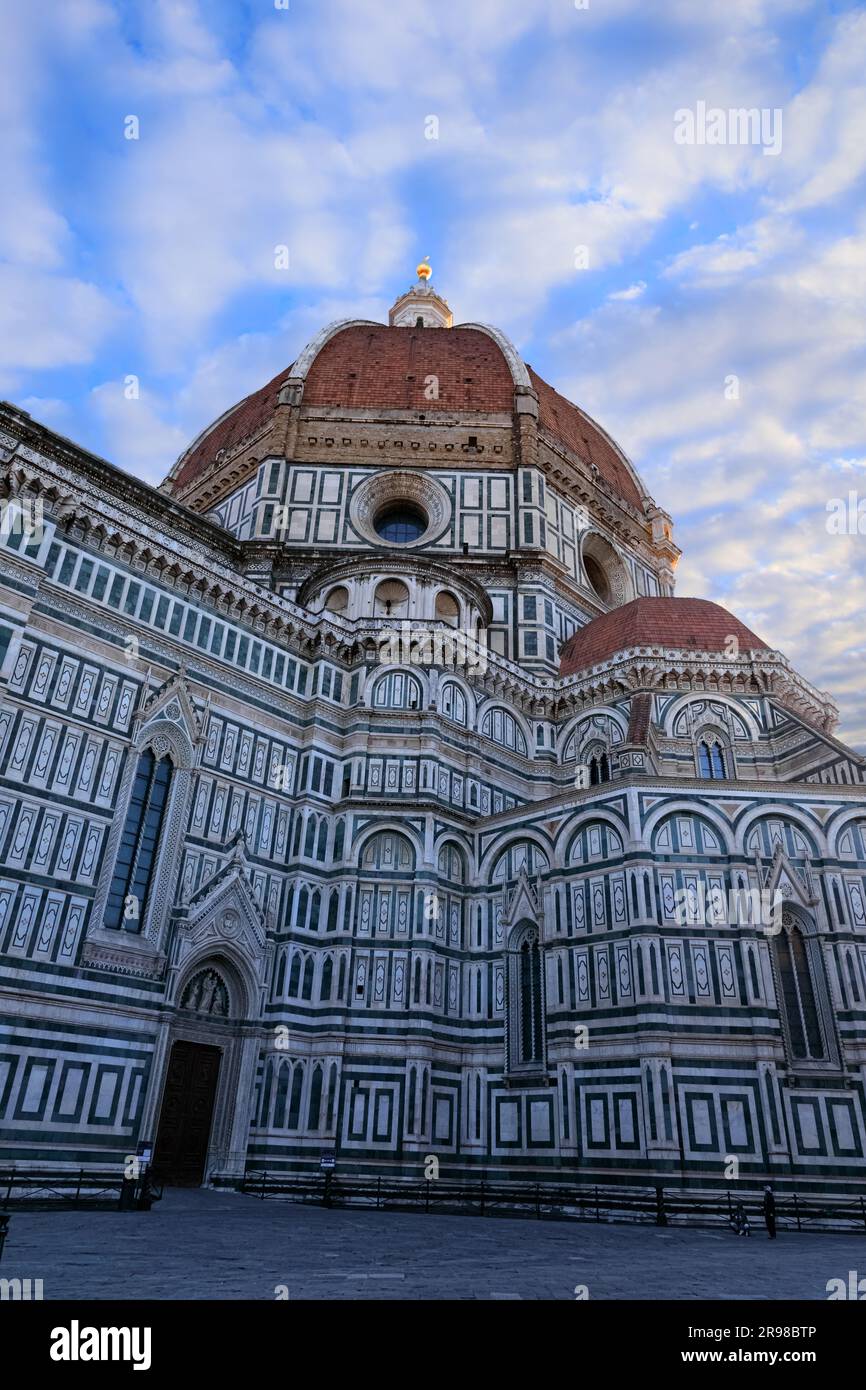 Cathedral of Santa Maria del Fiore in Florence, Italy: detail view of ...