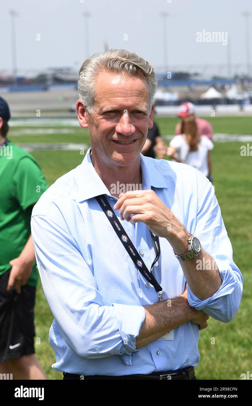 NASHVILLE, TN - JUNE 24: NASCAR President Steve Phelps looks on prior ...