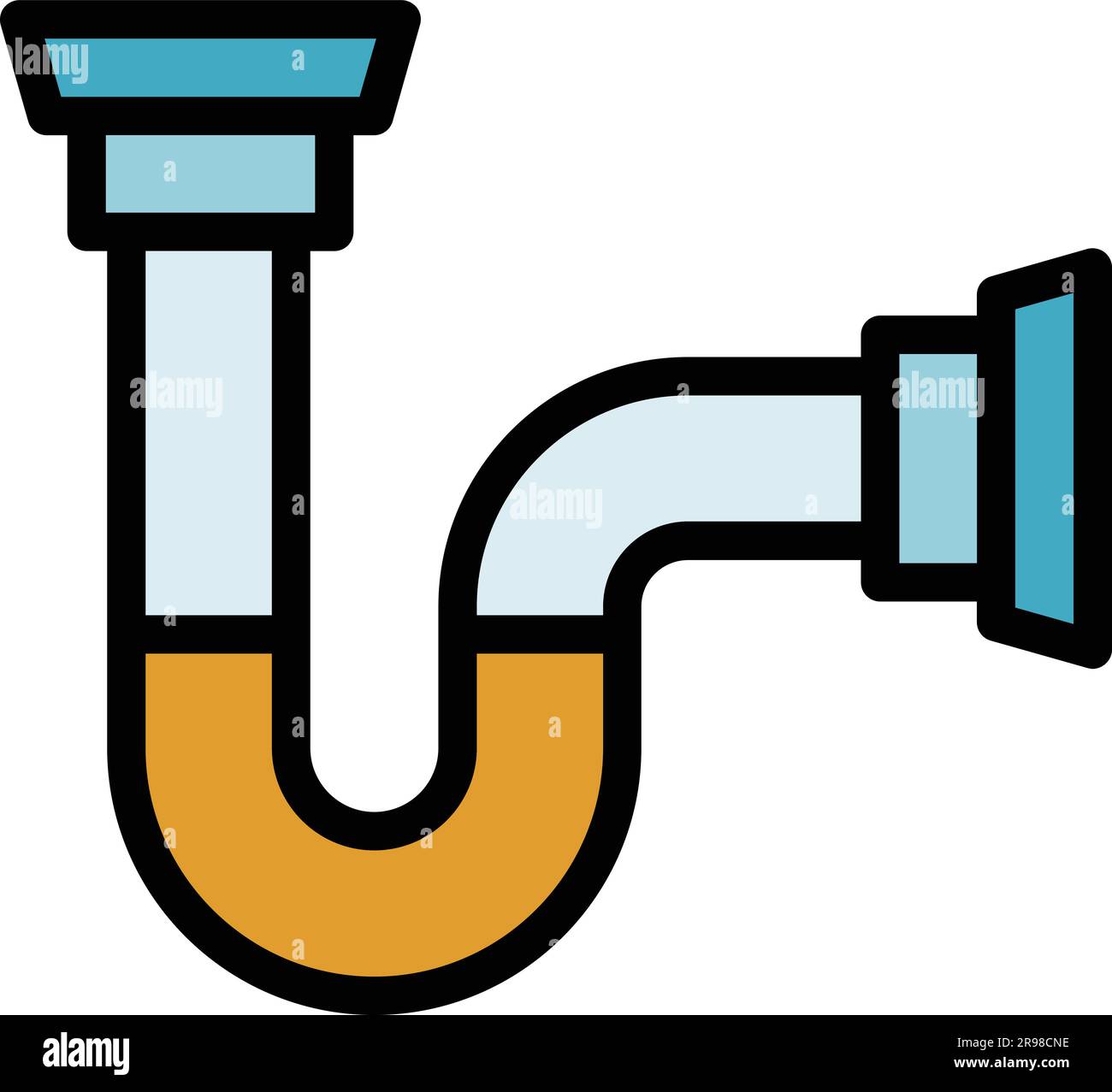 Repair dishwasher full pipe icon. Outline Repair dishwasher full pipe