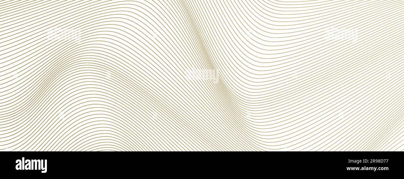 abstract background with wavy golden lines. Vector illustration Stock ...