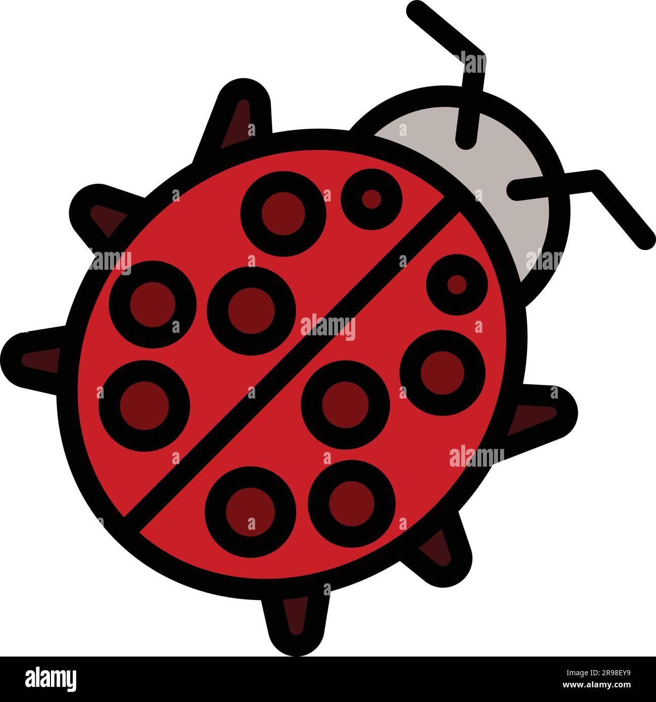 Ladybird biology icon. Outline Ladybird biology vector icon for web ...