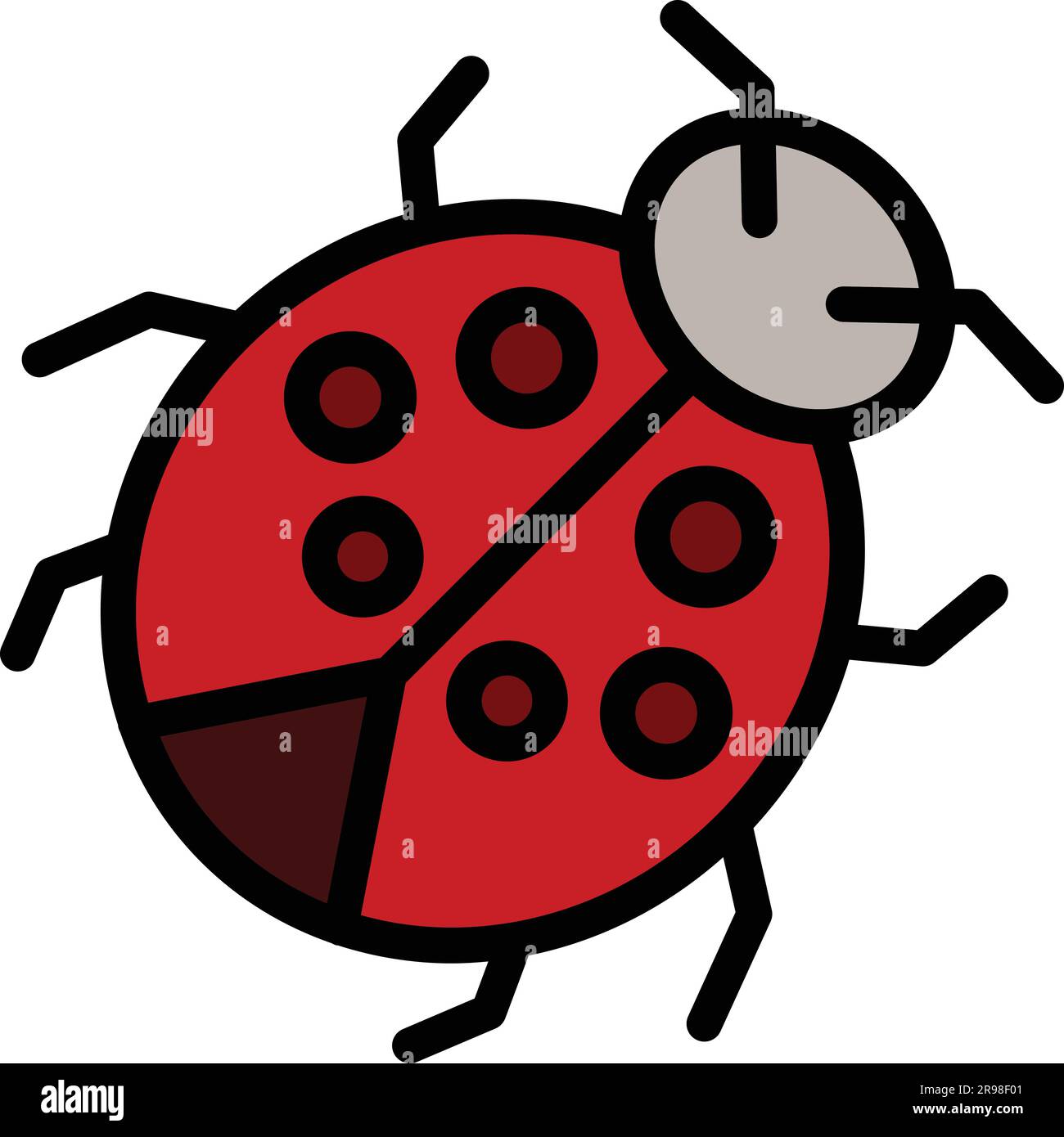 Ladybird spring icon. Outline Ladybird spring vector icon for web ...