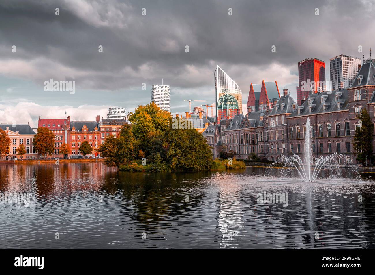 The historical Dutch parliament building, Binnenhof in Den Haag (The