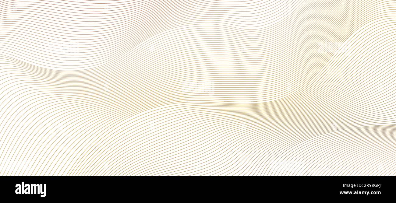 abstract background with wavy golden lines. Vector illustration Stock ...