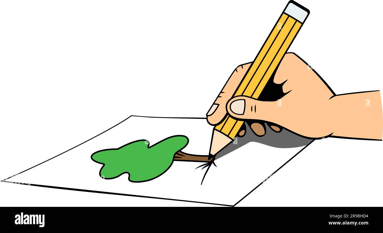 Hand drawing with pencil. Side view. Vector clipart Stock Vector Image & Art  - Alamy