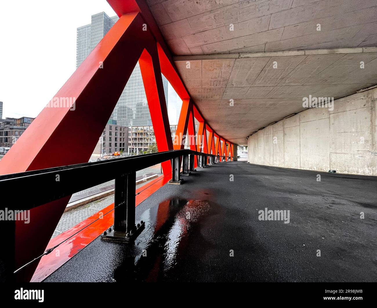 Modern architecture with business towers in downtown Rotterdam ...