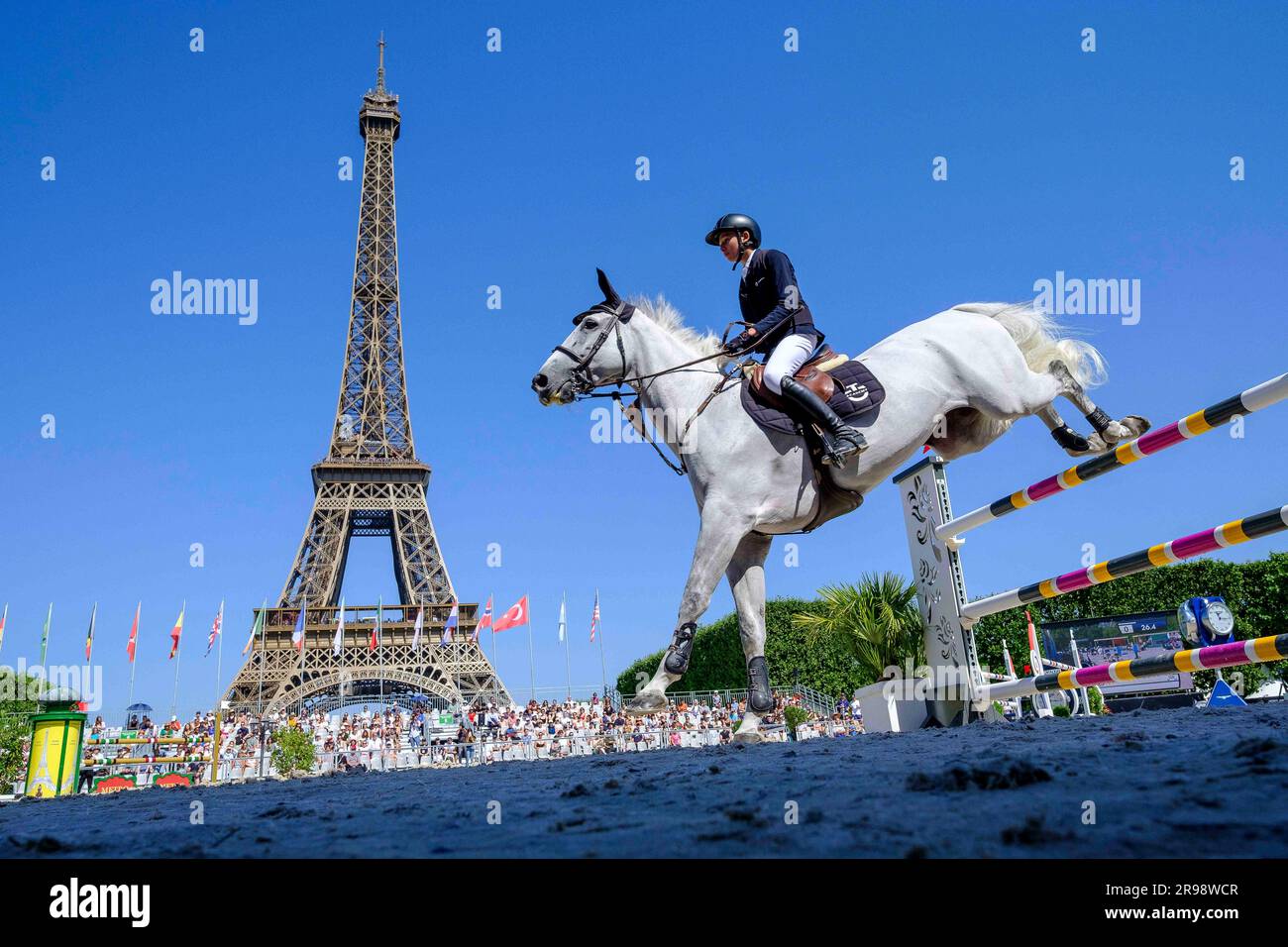 Paris France. 24th June 2023. Yali Kass riding Iriz during the