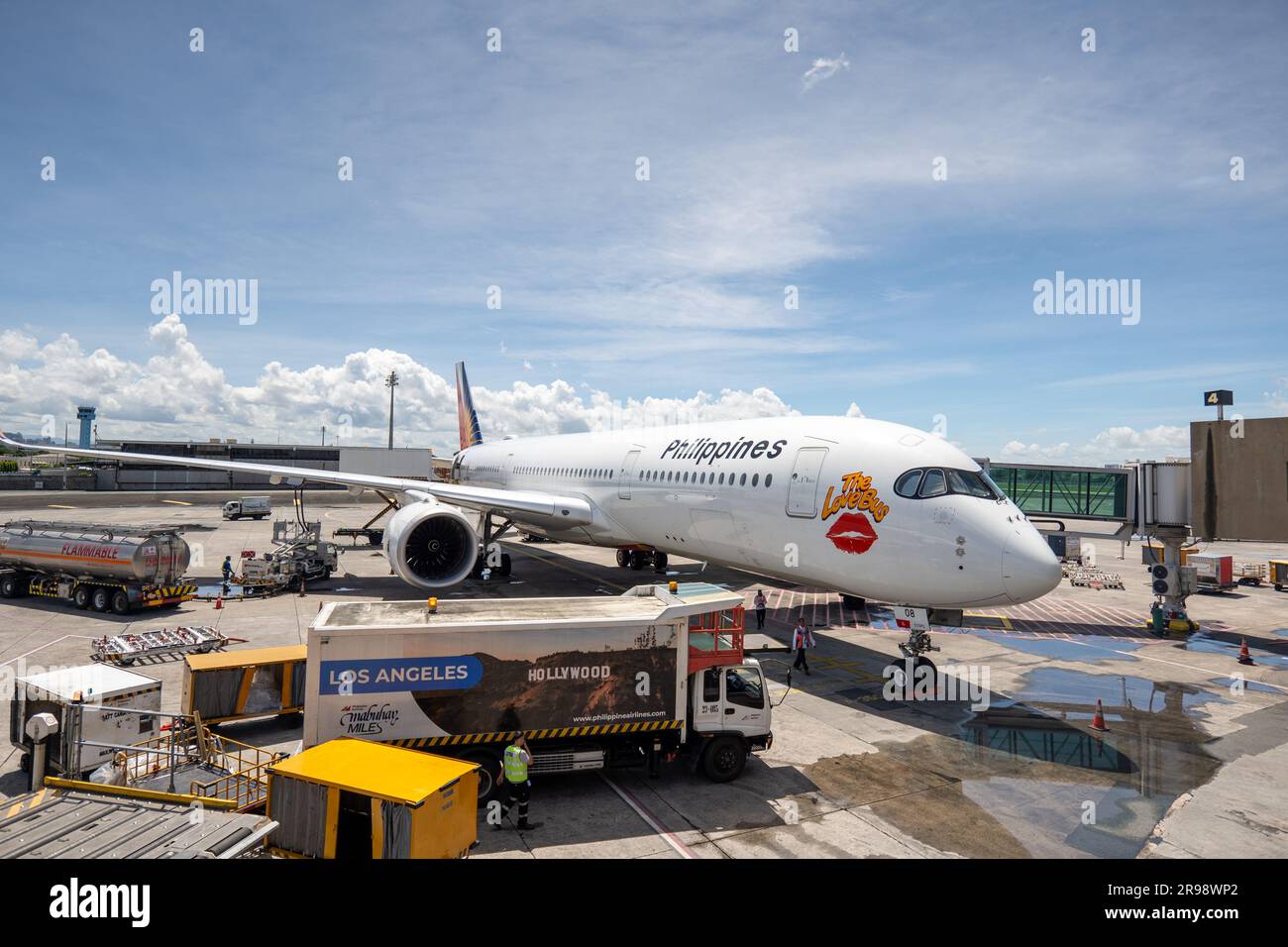 Manila, Philippines June 10 2023 Philippines Airlines aircraft on runway at Manila Ninoy