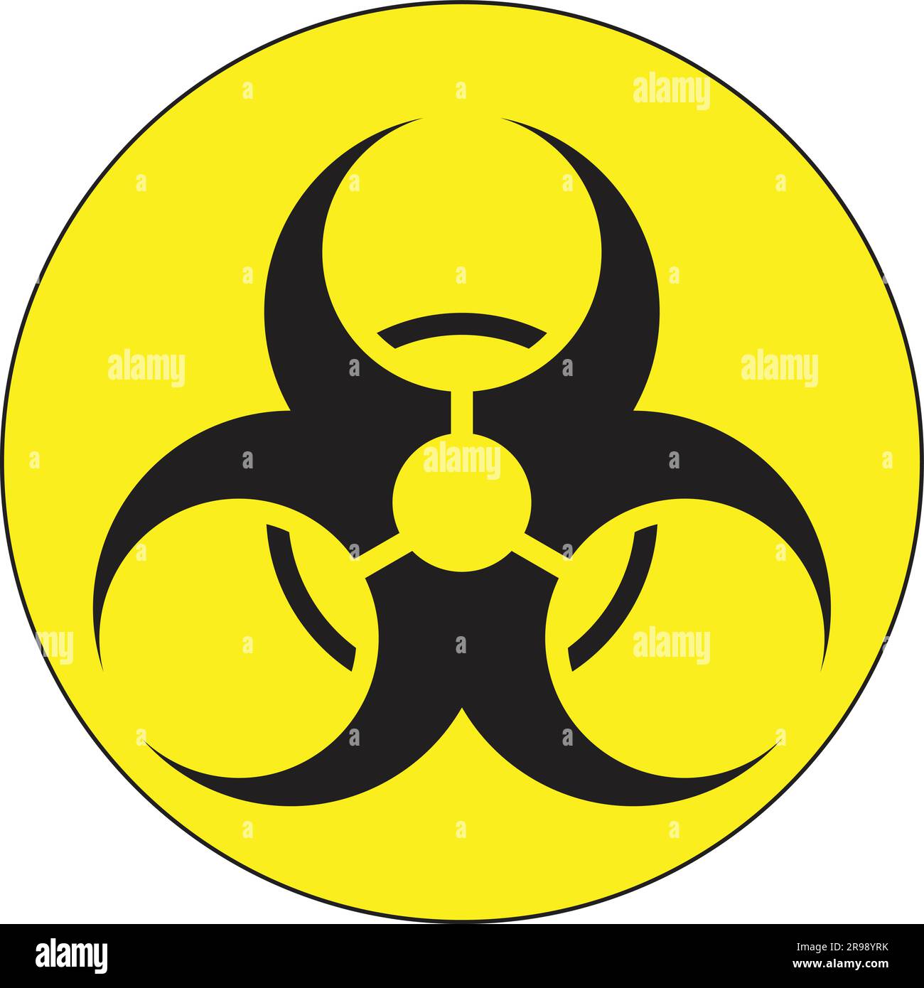Vector illustration of biohazard symbol or icon Stock Vector Image