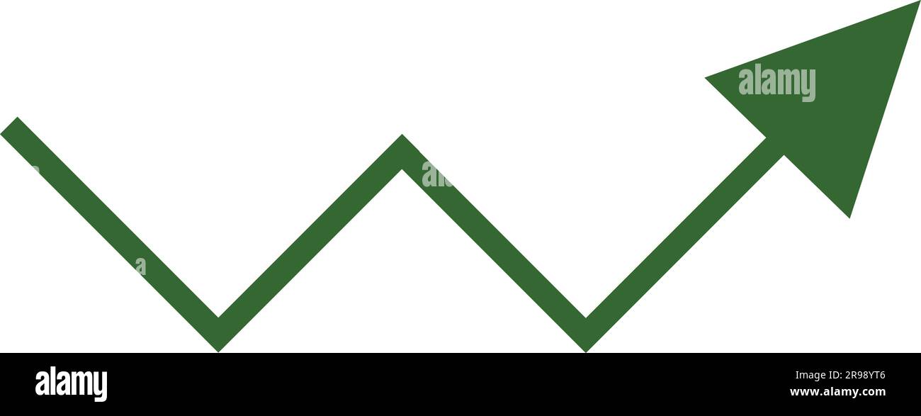 Business green arrow vector trending Stock Vector