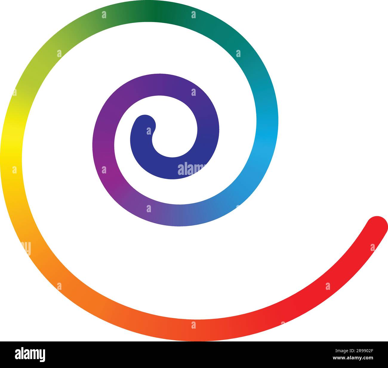 3d render of a rainbow spiral Stock Vector