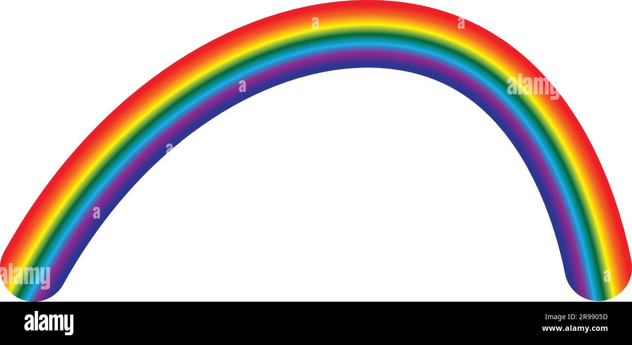 rainbow vector design on white background. Stock Vector