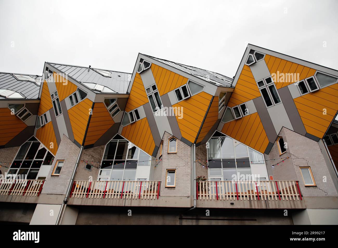 Rotterdam, NL OCT 6, 2021 Cube houses, Kubuswoningen in Dutch, is an