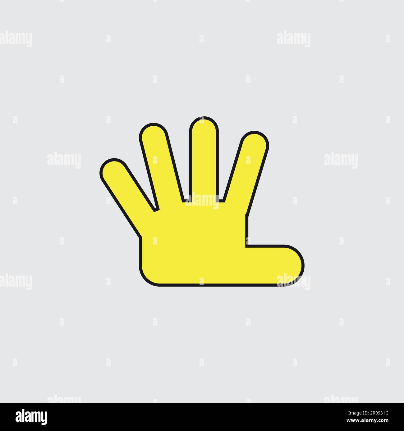 Five Finger Hand Vector Art PNG Images