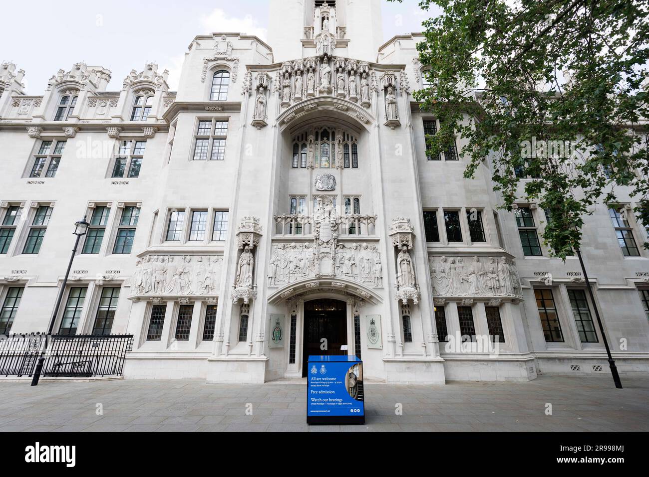 A general view of the Supreme Court in Westminster, London.  Image shot on 22nd June 2023.  © Belinda Jiao   jiao.bilin@gmail.com 07598931257 https:// Stock Photo