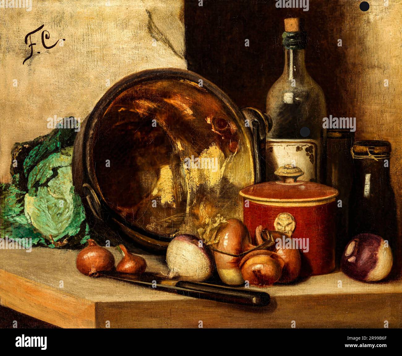 Churberg Fanny - Still Life painting by Fanny Churberg (Museum: Finnish National Gallery) Stock Photo