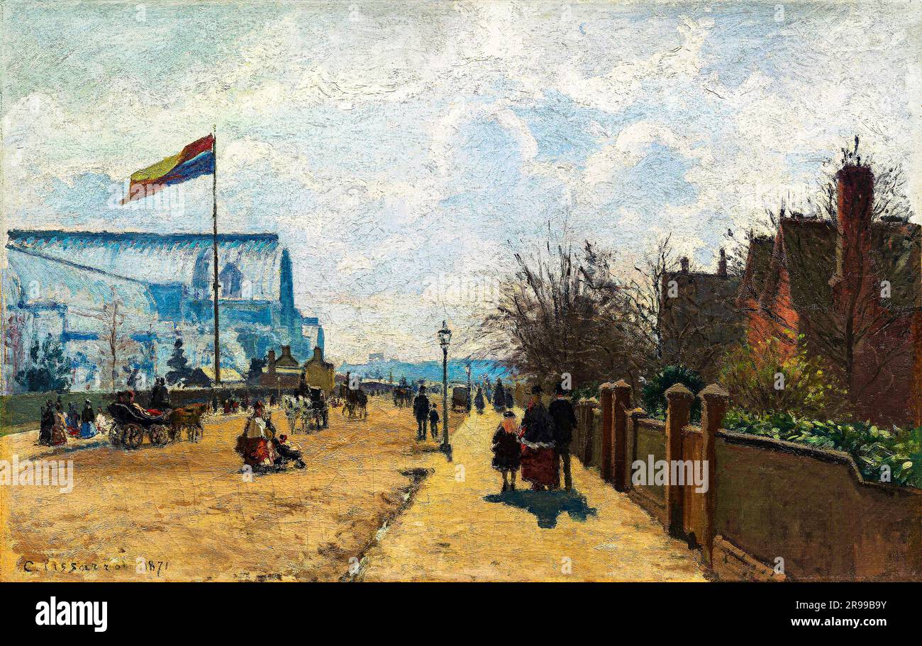 The Crystal Palace by Camille Pissarro. Original from The Art Institute of Chicago. Stock Photo