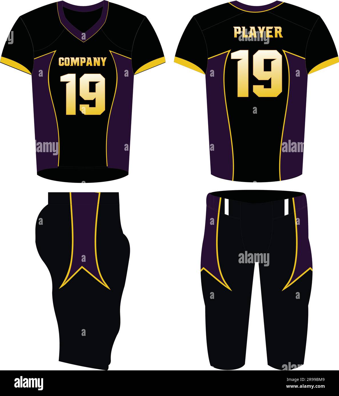 American Football Uniform Mock ups Templates front and back view fully American Football Uniform Mock ups Templates front and back view fully