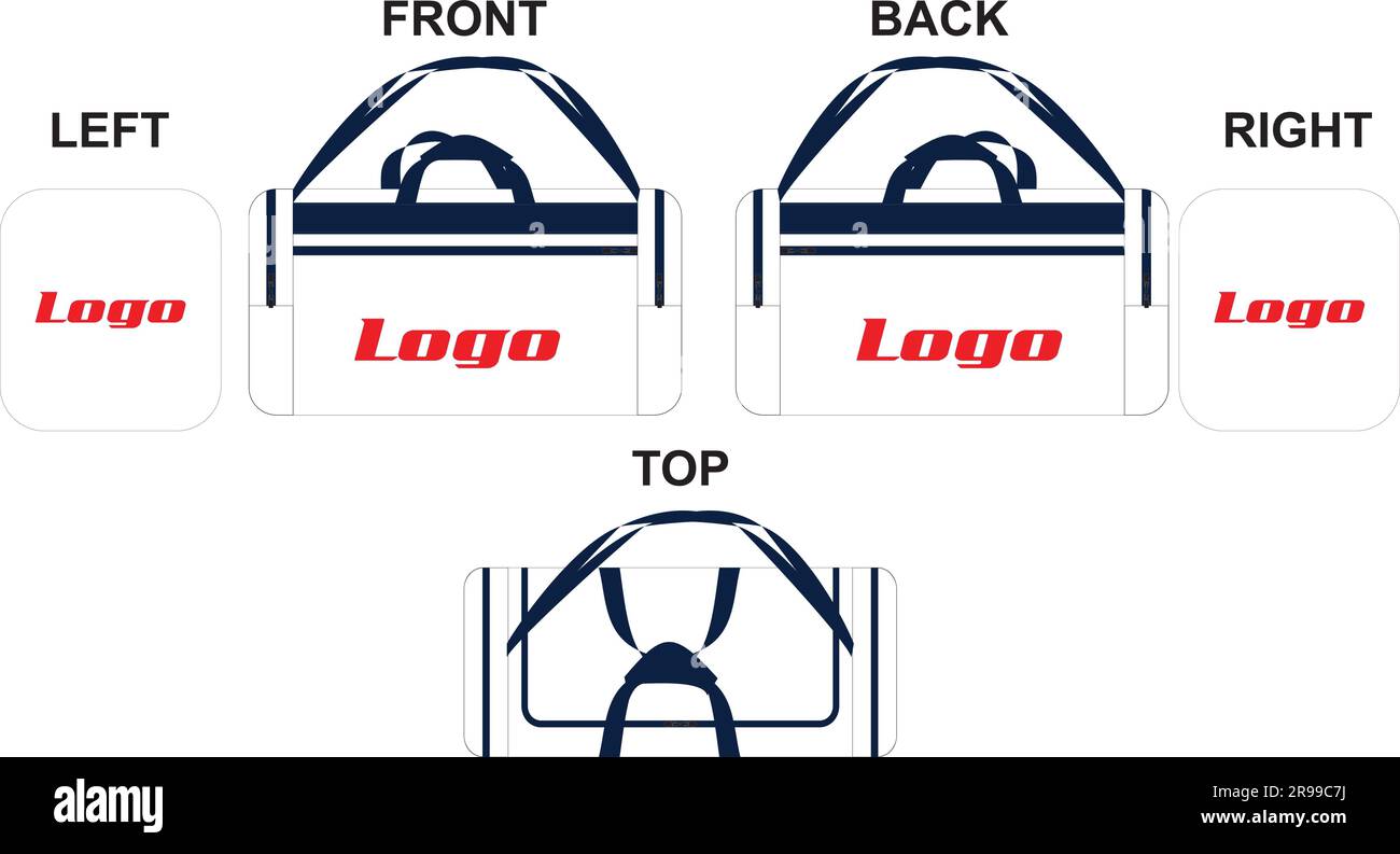 Duffle Bag Mock ups templates Stock Vector
