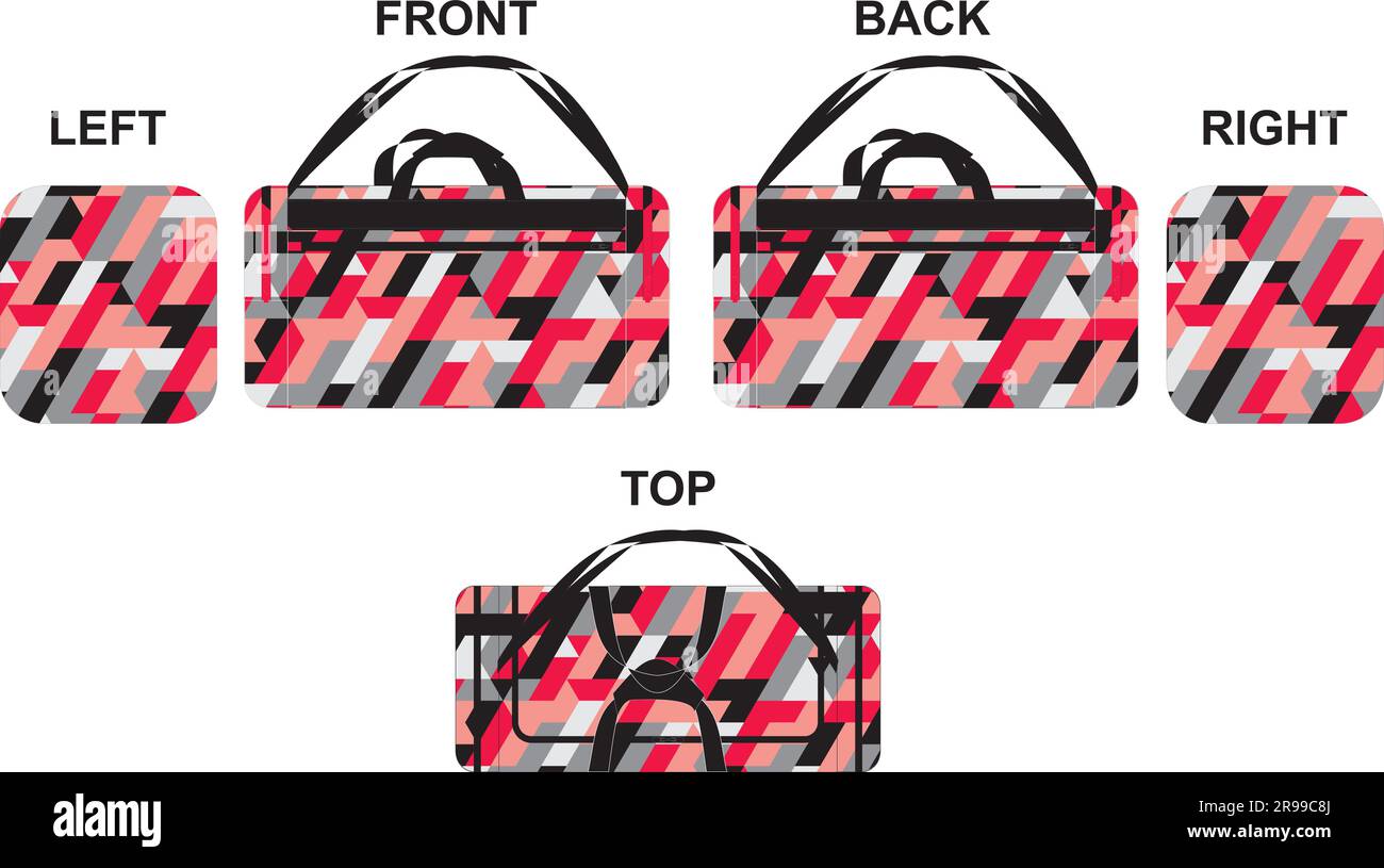 Duffle Bag Mock ups templates Stock Vector