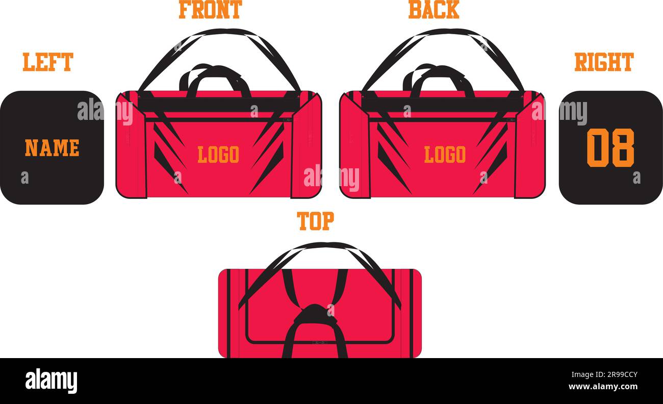Duffle Bag Mock ups templates Stock Vector Image & Art - Alamy