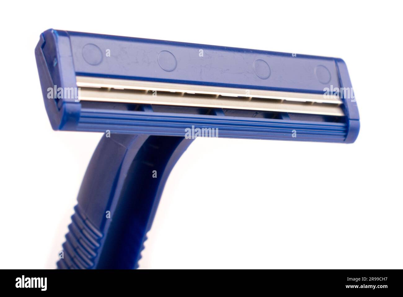 blue razor, machine tool, isolated on white background Stock Photo