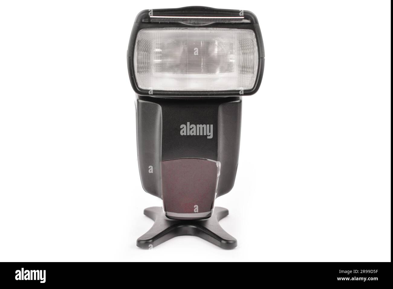 Black camera flash on the stand isolate Stock Photo - Alamy