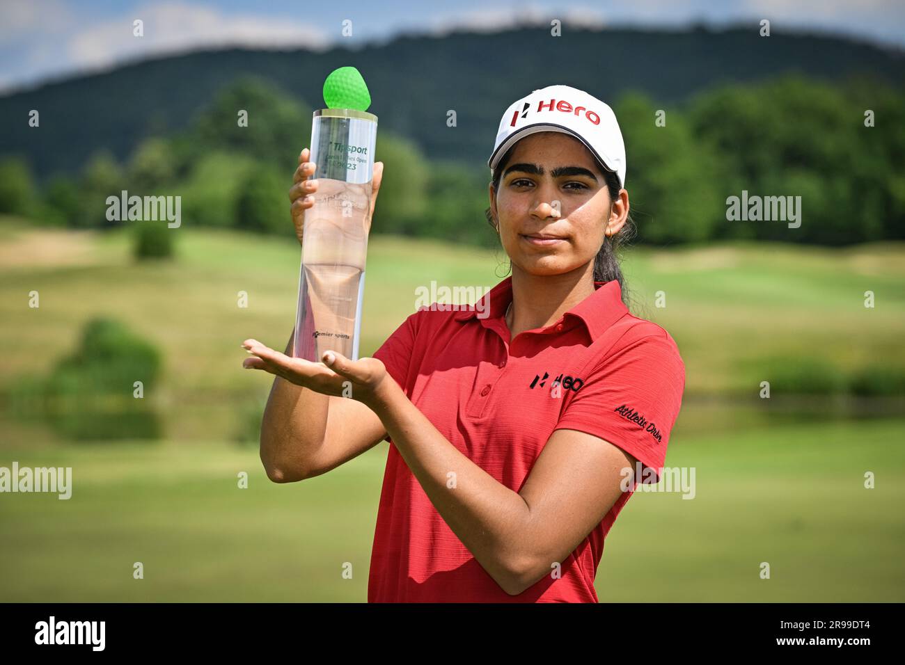 Beroun, Czech Republic. 25th June, 2023. Diksha Dagar of India won the Golf  tournament of Ladies European Tour (LET) in Beroun, Czech Republic, June  25, 2023. Credit: Vit Simanek/CTK Photo/Alamy Live News