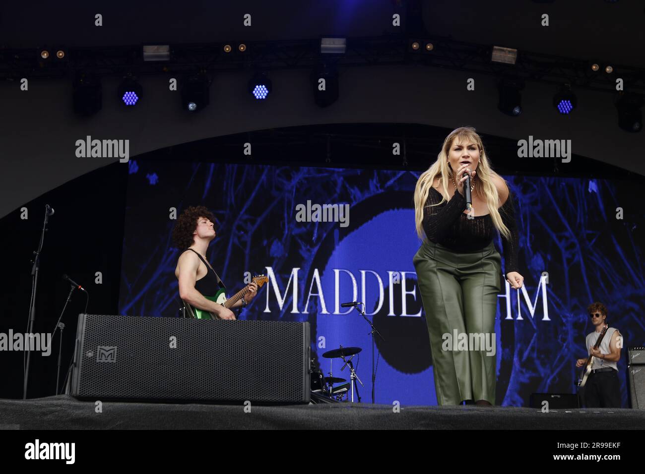 London, UK. 24th June, 2023. 24th June 2023 London UK  Maddie Zahm performs at Day Two of American Express Presents BST Hyde Park in London, United, Kingdom. Credit: glamourstock/Alamy Live News Stock Photo
