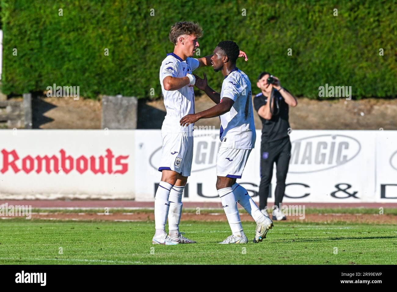 NEERPEDE, BELGIUM - AUGUST 04 : Lucas Stassin during the photoshoot of Rsc  Anderlecht Futures on