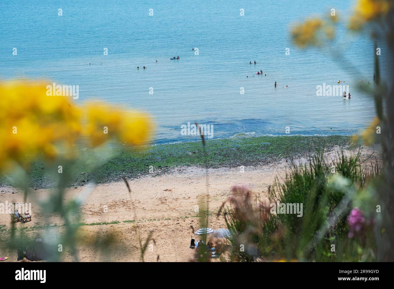 Ramsgate, UK June 25 2023 Beautiful weather atracts tourists and