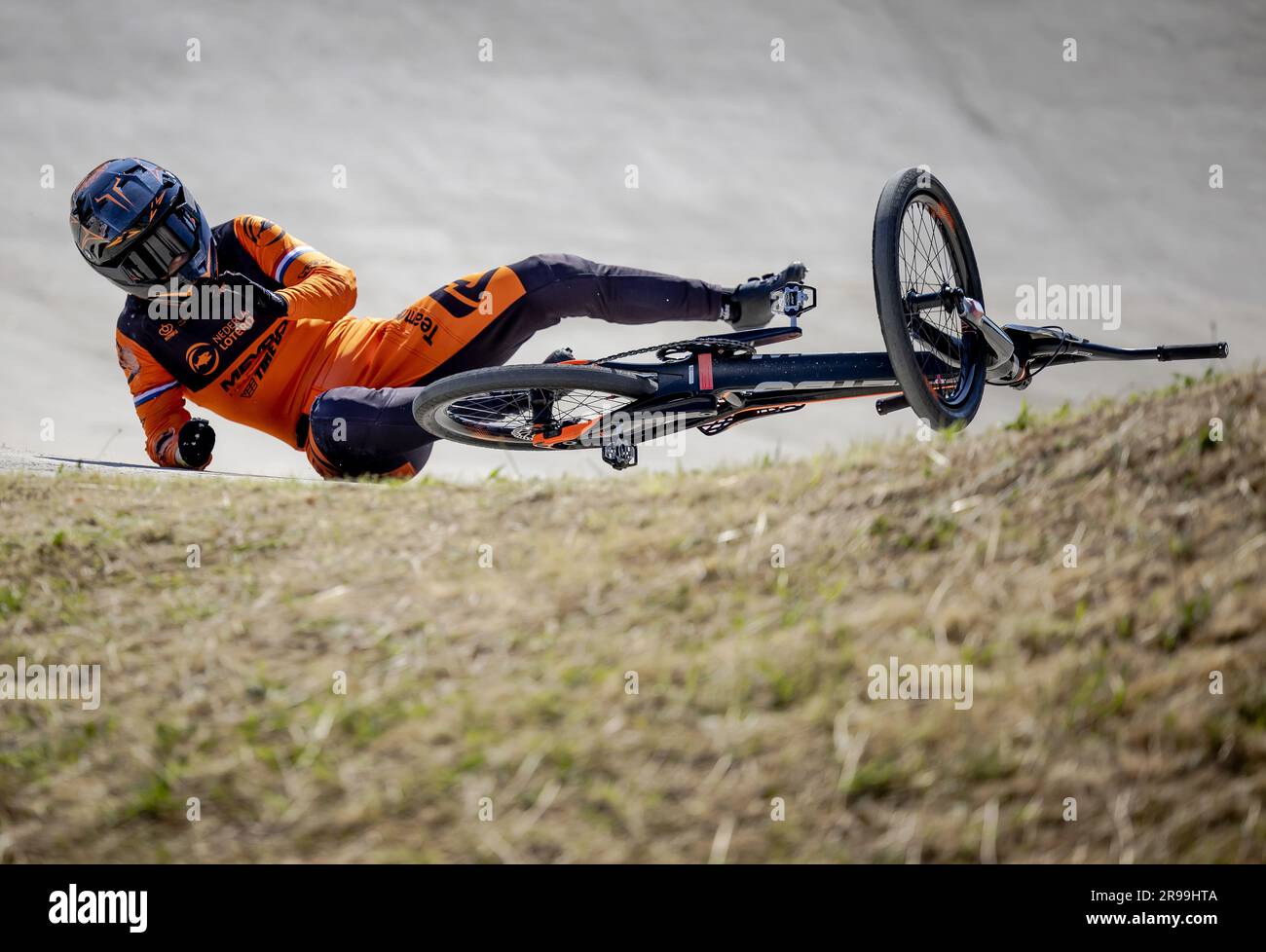 ARNHEM - Judy Baauw in action during the fourth round of the BMX World Cup.  ANP ROBIN VAN LONKHUIJSEN netherlands out - belgium out Stock Photo - Alamy