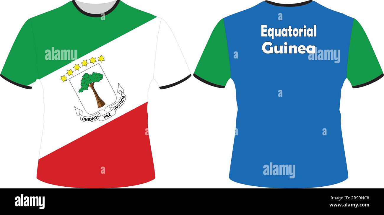 T Shirts Design with Equatorial Guinea Flag Vector Stock Vector