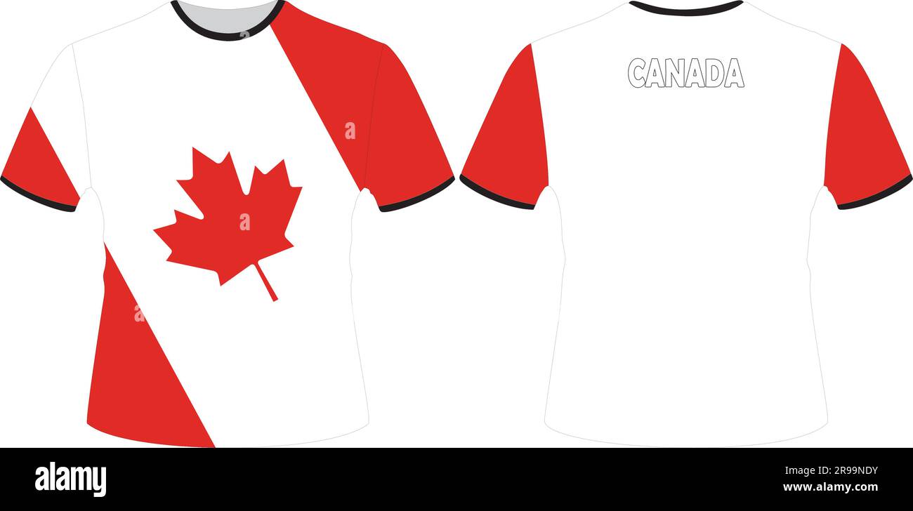 T Shirts Design with Canada Flag Vector Stock Vector