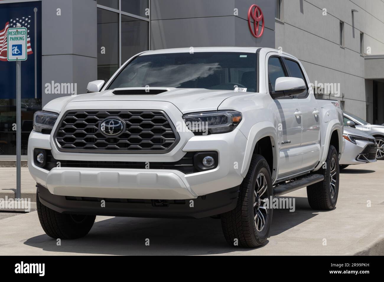 Whitestown June 24, 2023 Toyota display at a dealership